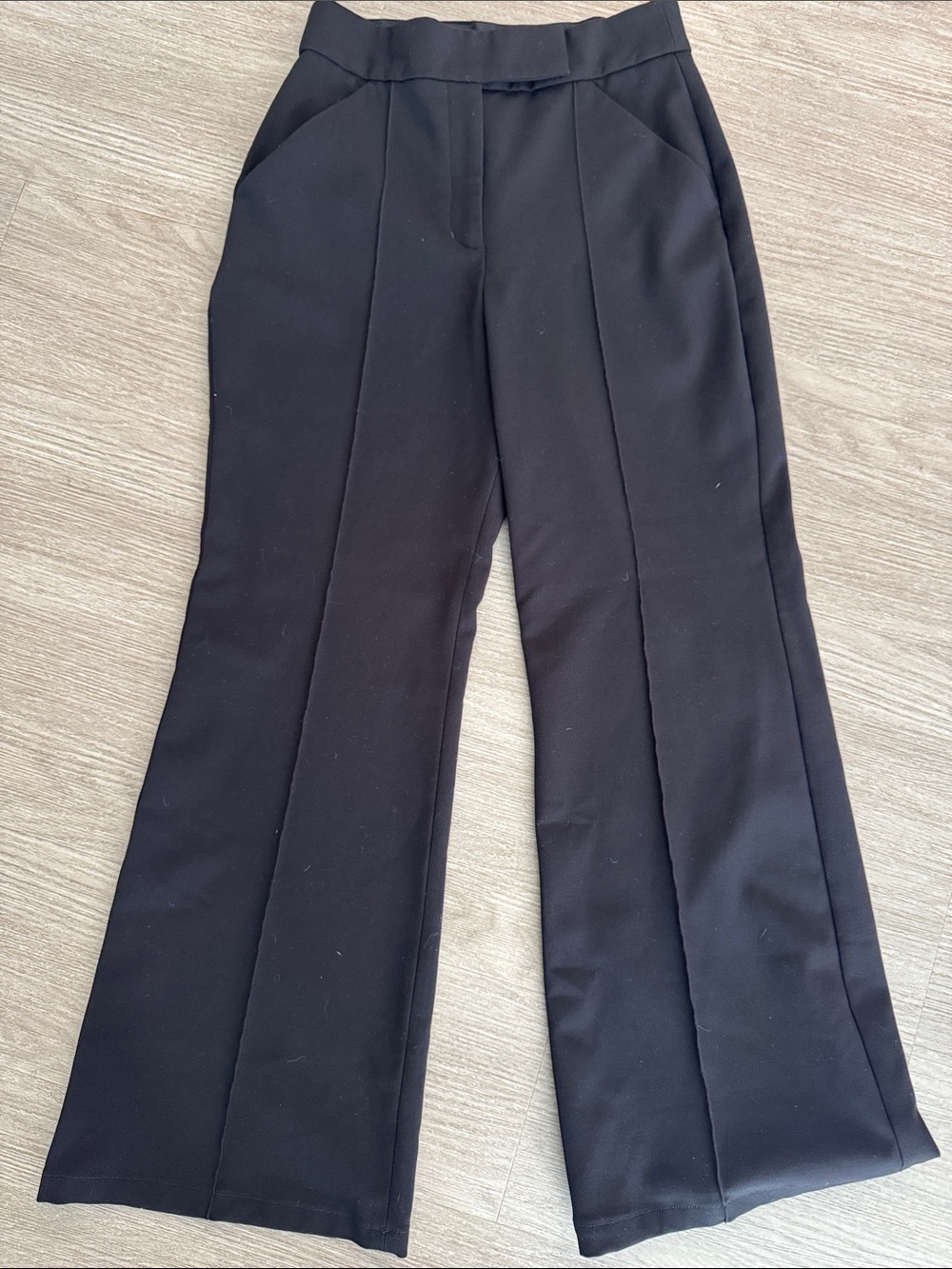 Express Black High Waisted Wide-Leg Ponte Trousers